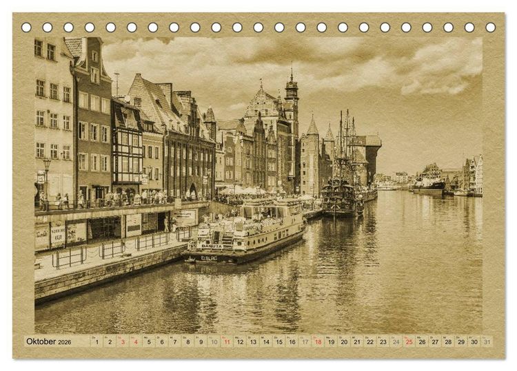 Produktbild: Danzig &ndash; Ein Kalender im Zeitungsstil (Tischkalender 2026 DIN A5 quer), CALVENDO Monatskalender