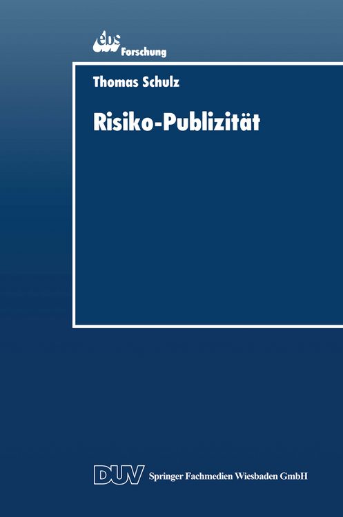 Produktbild: Risiko-Publizit&auml;t