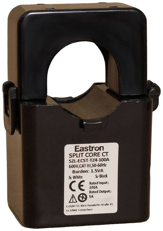 Produktbild: Counttec ESCT-T24 KW30100 Messstromwandler Prim&auml;rstrom 100 A Sekund&auml;rstrom 5 A Leiterdurchf&uuml;hrung &Oslash;:25 mm Klappmontage 1 St.