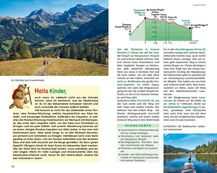 Produktbild: ROTHER Wanderbuch ErlebnisWandern mit Kindern Berner Oberland