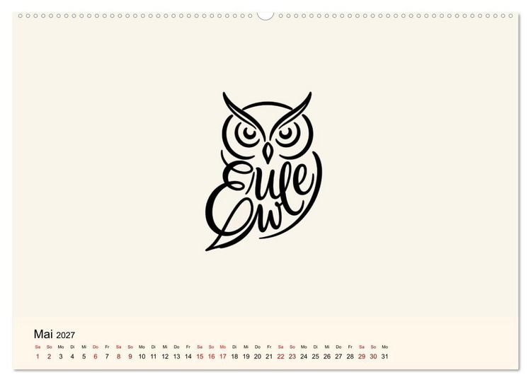 Produktbild: Buchstabentiere (hochwertiger Premium Wandkalender 2027 DIN A2 quer), Kunstdruck in Hochglanz