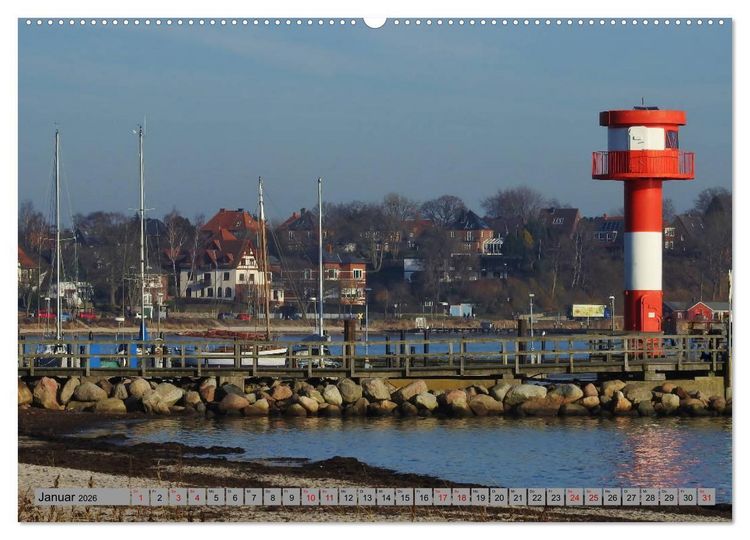 Produktbild: Eckernf&ouml;rde. Eichh&ouml;rnchen im Wappen - das Meer vor der T&uuml;r (Wandkalender 2026 DIN A2 quer), CALVENDO Monatskalender