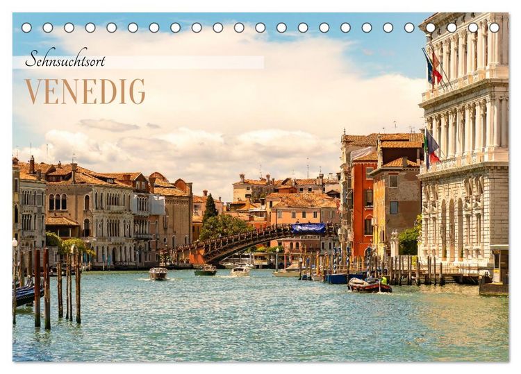 Produktbild: Sehnsuchtsort Venedig 2026 (Tischkalender 2026 DIN A5 quer), CALVENDO Monatskalender