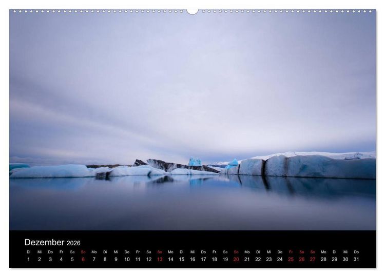 Produktbild: Island - Wundervolle Landschaften (Wandkalender 2026 DIN A2 quer), CALVENDO Monatskalender