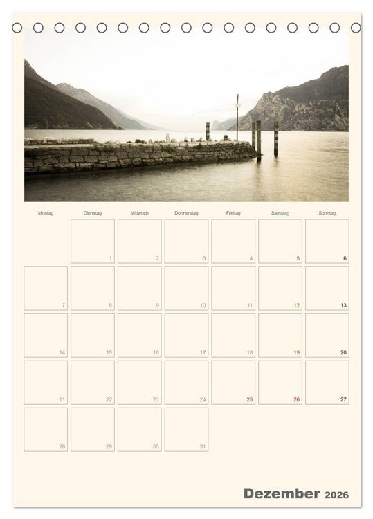 Produktbild: Der Gardasee im Norden 2026 (Tischkalender 2026 DIN A5 hoch), CALVENDO Monatskalender