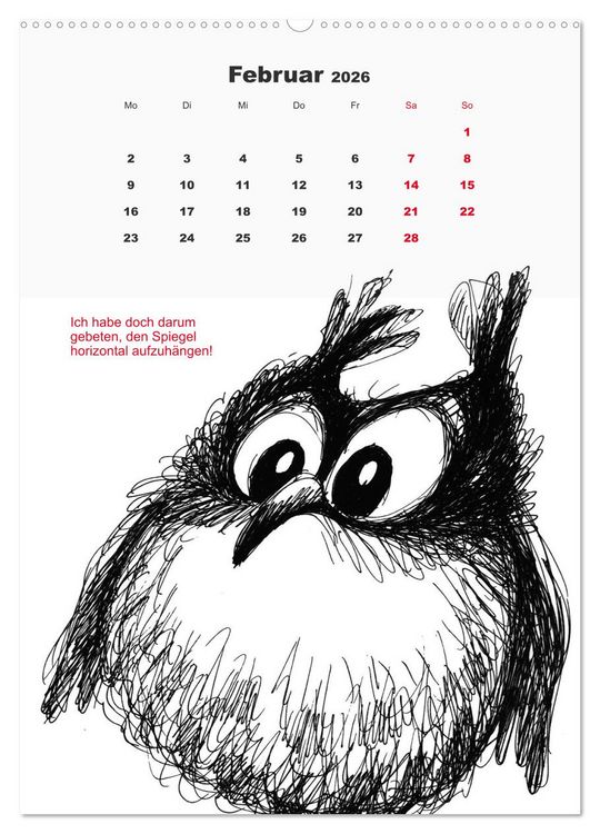 Produktbild: Vor dem Spiegel 2026 (Wandkalender 2026 DIN A2 hoch), CALVENDO Monatskalender