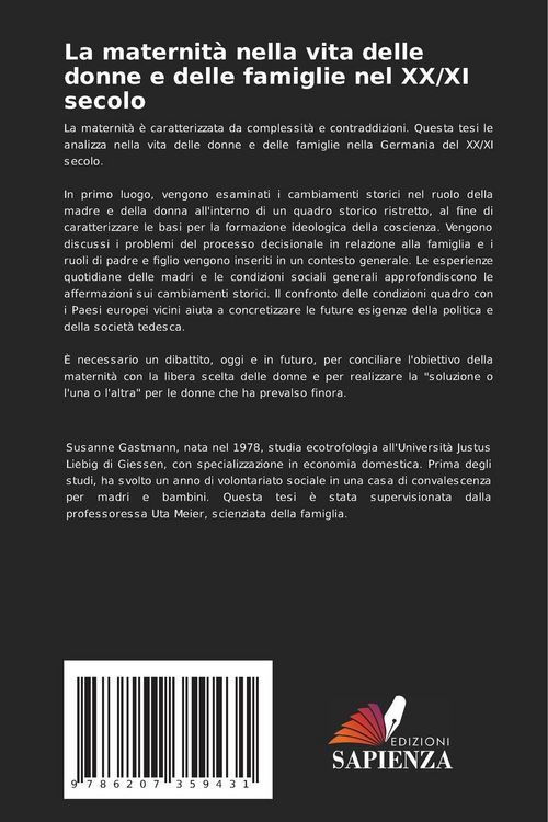 Produktbild: La maternit&agrave; nella vita delle donne e delle famiglie nel XX/XI secolo