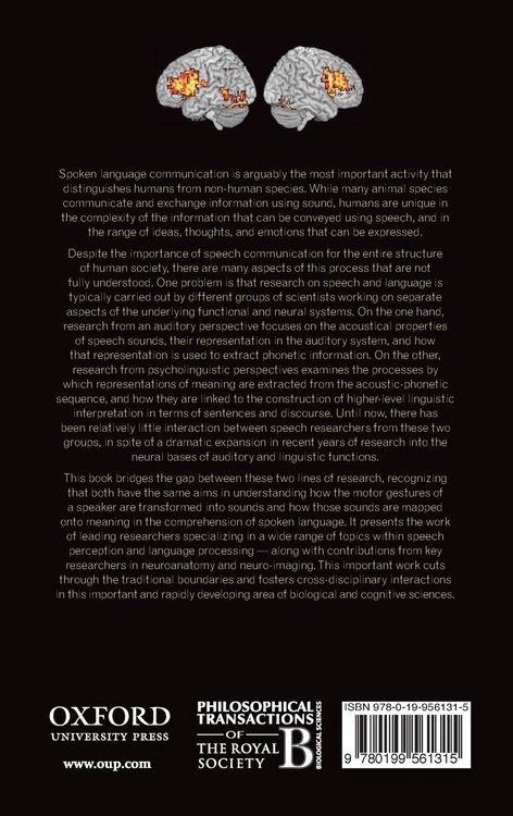 Produktbild: The Perception of Speech