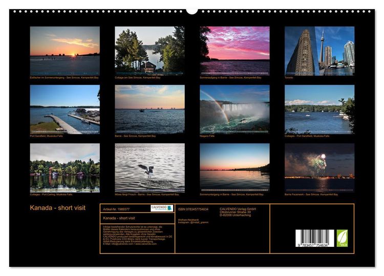 Produktbild: Kanada - short visit (hochwertiger Premium Wandkalender 2026 DIN A2 quer), Kunstdruck in Hochglanz