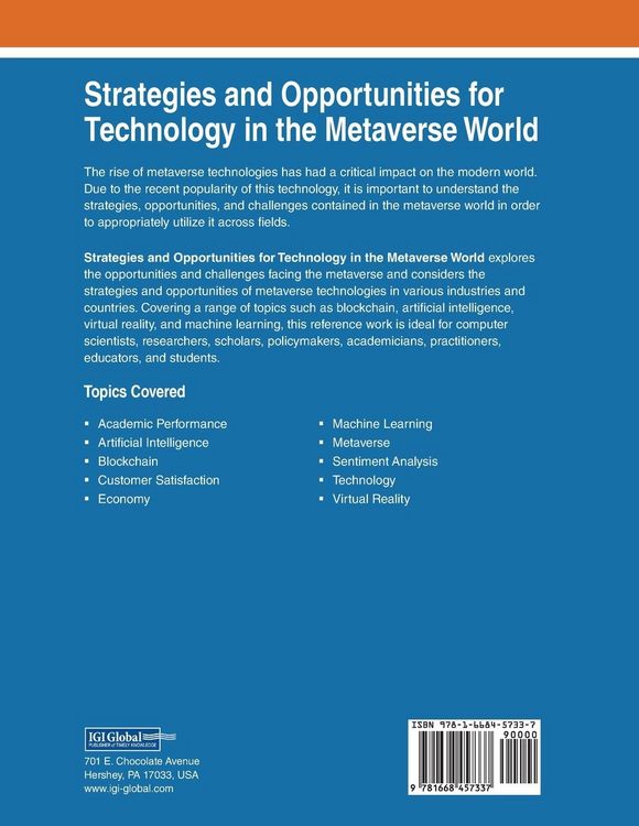 Produktbild: Strategies and Opportunities for Technology in the Metaverse World