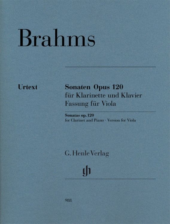Produktbild: Johannes Brahms - Klarinettensonaten op. 120