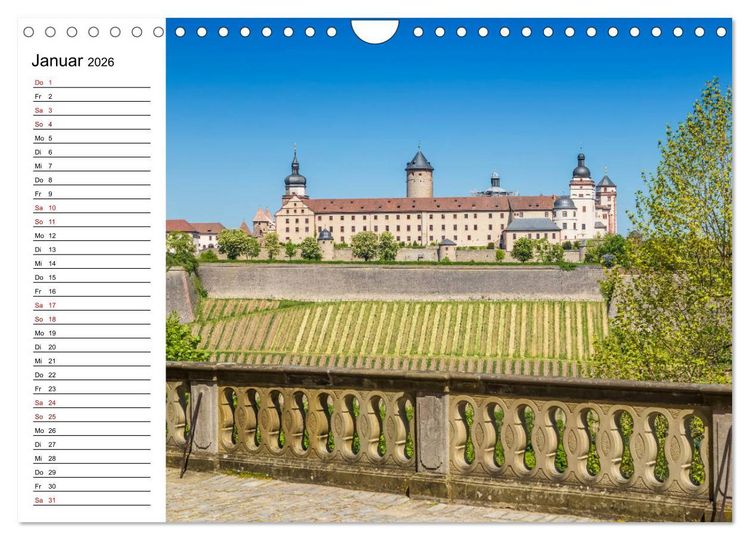 Produktbild: W&Uuml;RZBURG Historisches Stadtherz (Wandkalender 2026 DIN A4 quer), CALVENDO Monatskalender