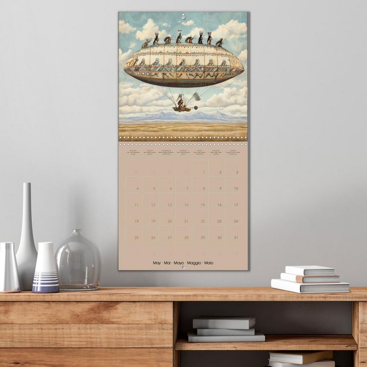 Produktbild: Flying through ancient history with AI (Wall Calendar 2026 12 &times; 12 Inch) CALVENDO 12 Month Wall Calendar