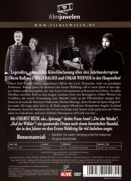 Produktbild: Oberst Redl - Spionage