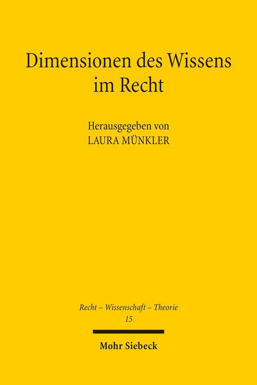 Produktbild: Dimensionen des Wissens im Recht