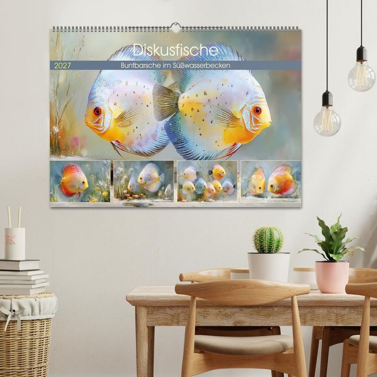 Produktbild: Diskusfische. Buntbarsche im S&uuml;&szlig;wasserbecken (Wandkalender 2027 DIN A2 quer), CALVENDO Monatskalender
