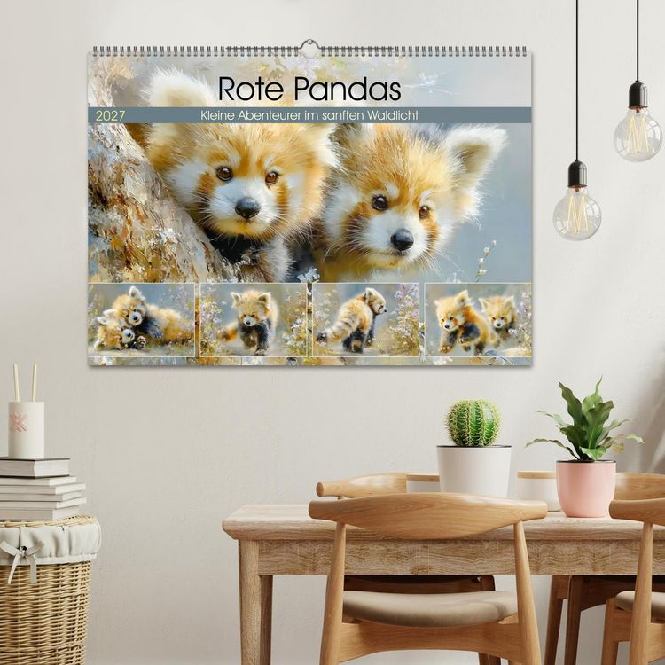 Produktbild: Rote Pandas. Kleine Abenteurer im sanften Waldlicht (Wandkalender 2027 DIN A2 quer), CALVENDO Monatskalender