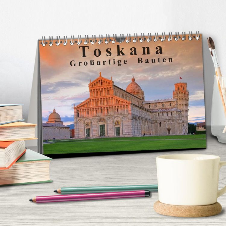 Produktbild: Toskana - Gro&szlig;arige Bauten (Tischkalender 2026 DIN A5 quer), CALVENDO Monatskalender