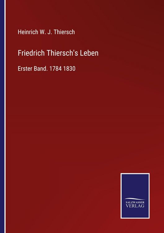 Produktbild: Friedrich Thiersch's Leben