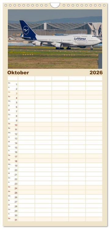 Produktbild: Familienplaner 2026 - Boeing 747 Kalender mit 5 Spalten (Wandkalender, 21 x 45 cm) CALVENDO