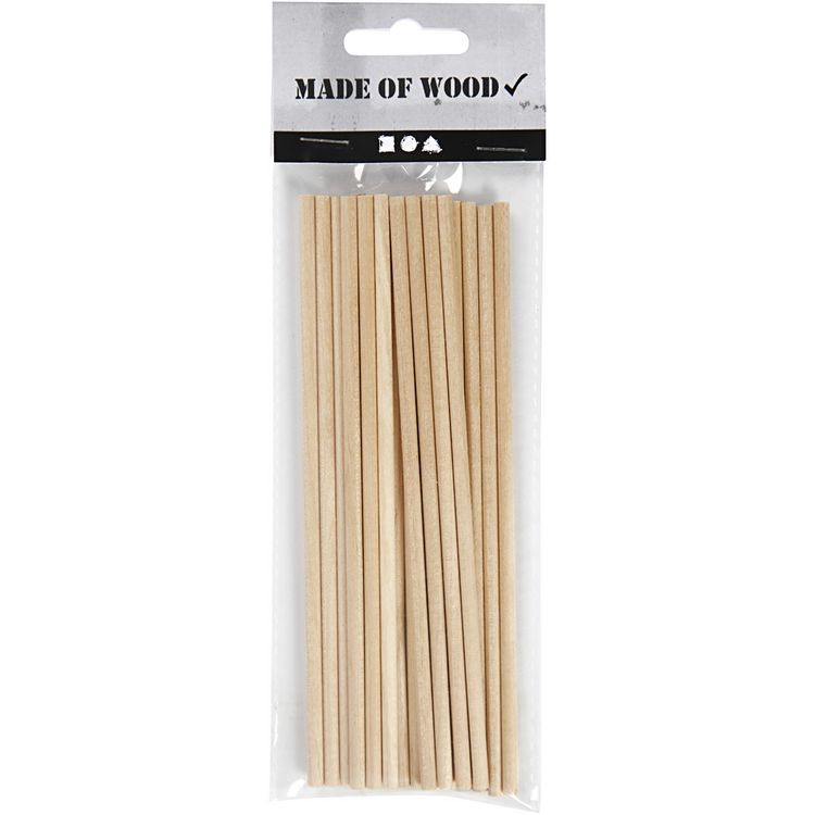 Produktbild: Creativ Company Holzst&auml;be rund, L 15 cm, D 4 mm, 20 Stk