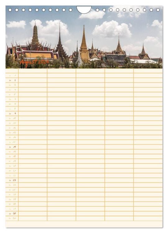 Produktbild: EXOTISCHES S&Uuml;DOSTASIEN - Familienplaner 2026 (Wandkalender 2026 DIN A4 hoch), CALVENDO Monatskalender