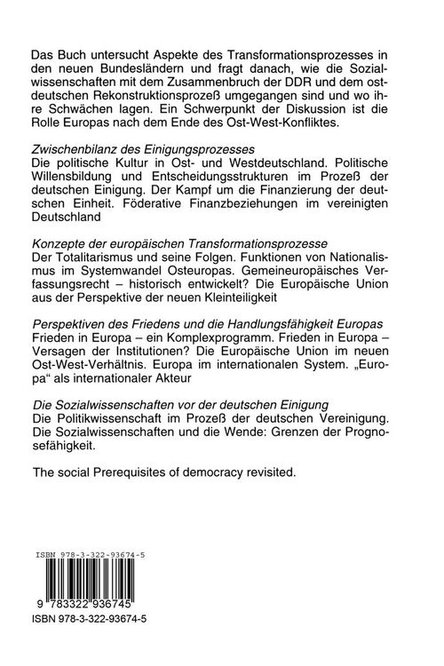 Produktbild: Einigung und Zerfall: Deutschland und Europa nach dem Ende des Ost-West-Konflikts