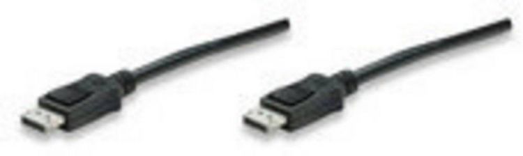 Produktbild: Manhattan DisplayPort Anschlusskabel DisplayPort Stecker, DisplayPort Stecker 2.00 m Schwarz 307116-CG DisplayPort-Kabel