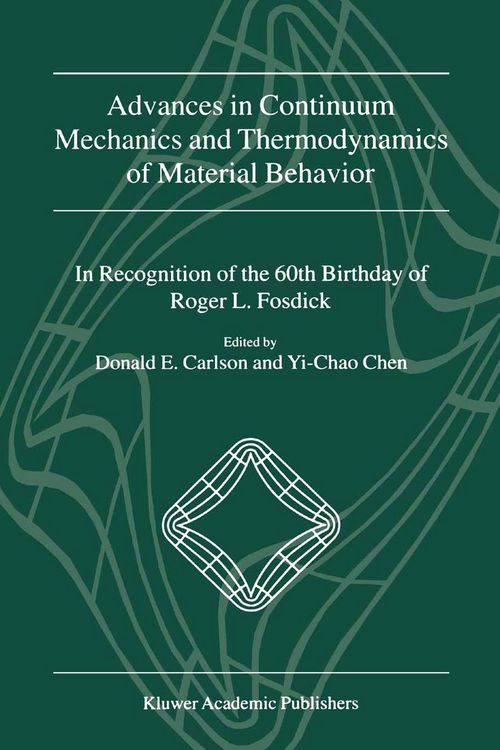 Produktbild: Advances in Continuum Mechanics and Thermodynamics of Material Behavior