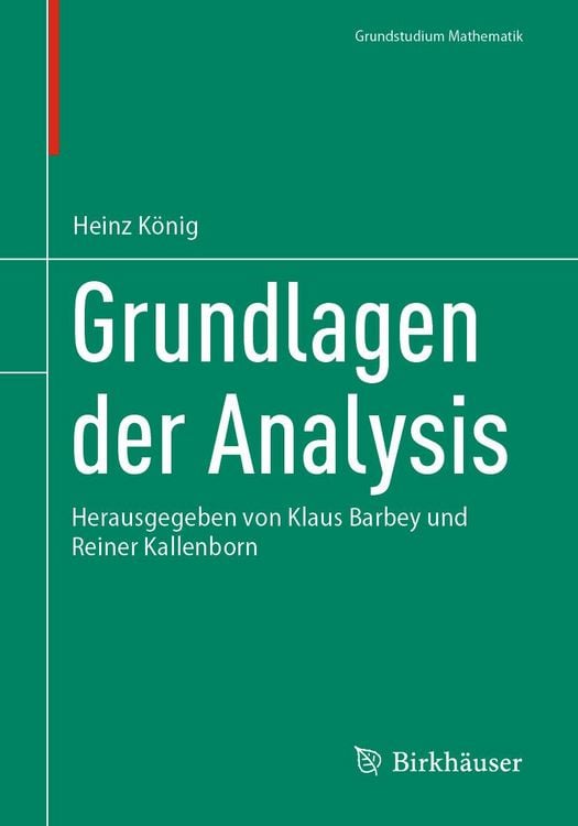 Produktbild: Grundlagen der Analysis