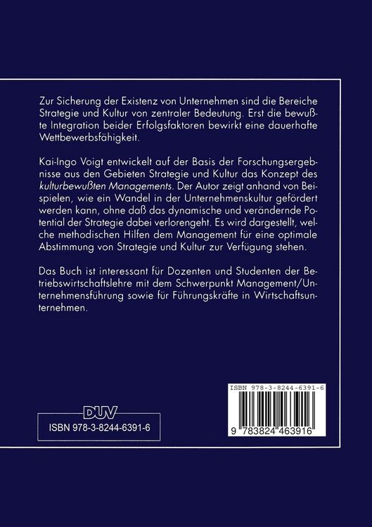 Produktbild: Unternehmenskultur und Strategie
