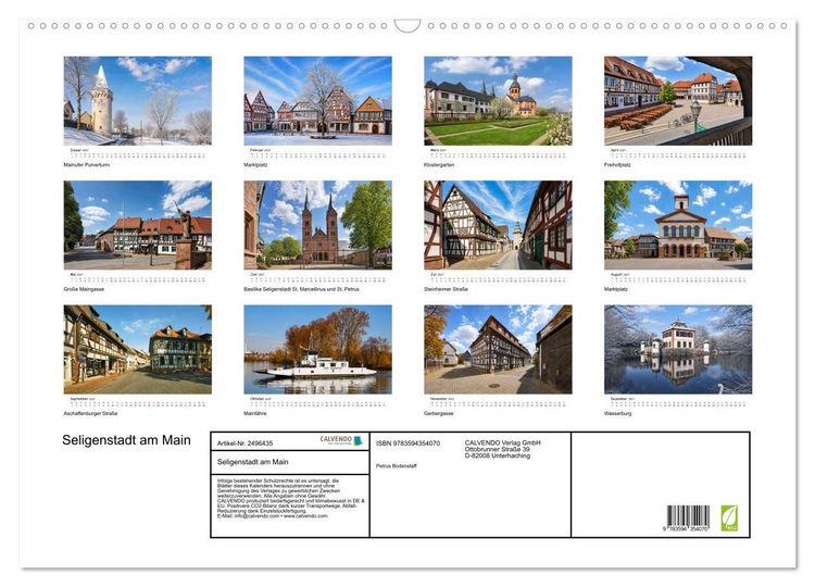Produktbild: Seligenstadt am Main (Wandkalender 2027 DIN A2 quer), CALVENDO Monatskalender