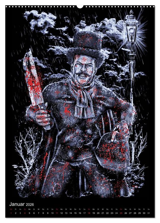 Produktbild: BLOODBOY/FEAR ILLUSTRATION (Wandkalender 2026 DIN A2 hoch), CALVENDO Monatskalender