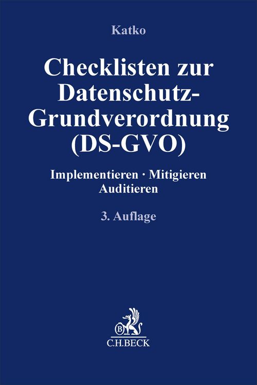 Produktbild: Checklisten zur Datenschutz-Grundverordnung (DS-GVO)
