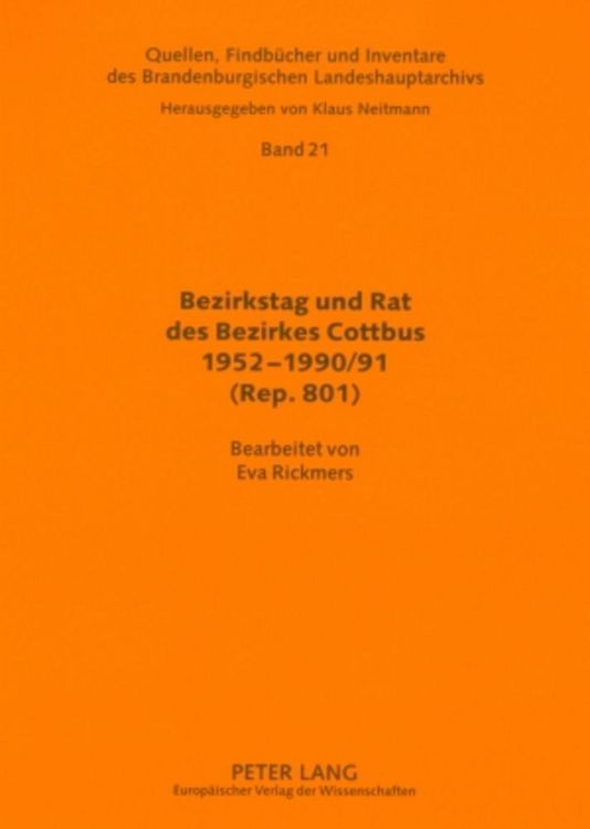 Produktbild: Bezirkstag und Rat des Bezirkes Cottbus 1952-1990/91 (Rep. 801)