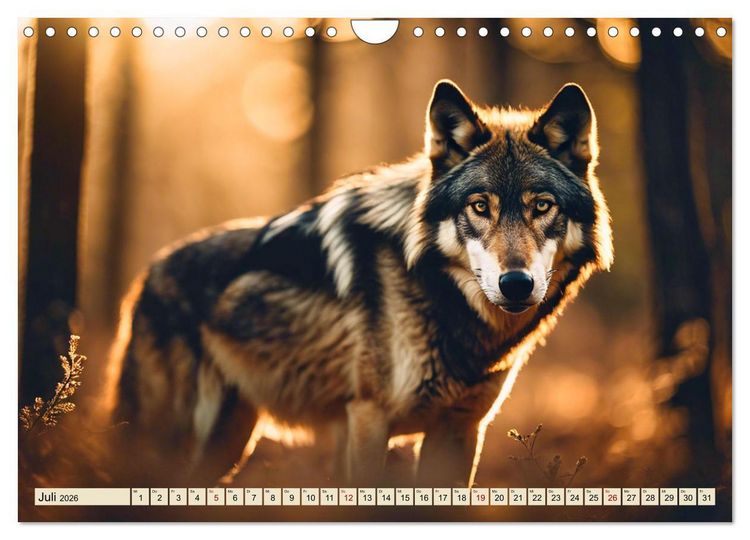 Produktbild: Heimische Tiere im Mondlicht (Wandkalender 2026 DIN A4 quer), CALVENDO Monatskalender