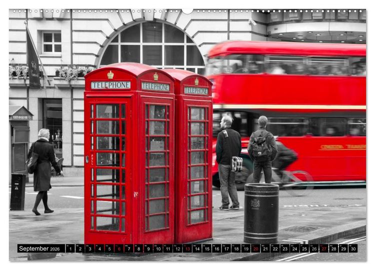 Produktbild: LONDON Stadtansichten (Wandkalender 2026 DIN A2 quer), CALVENDO Monatskalender