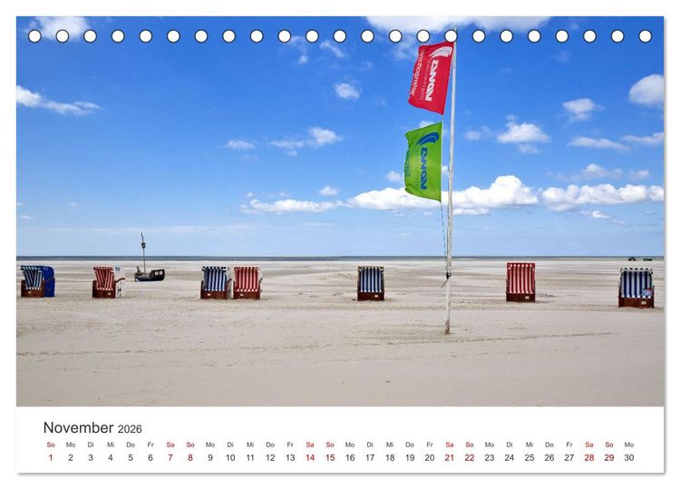 Produktbild: Amrum - Perle der Nordsee (Tischkalender 2026 DIN A5 quer), CALVENDO Monatskalender