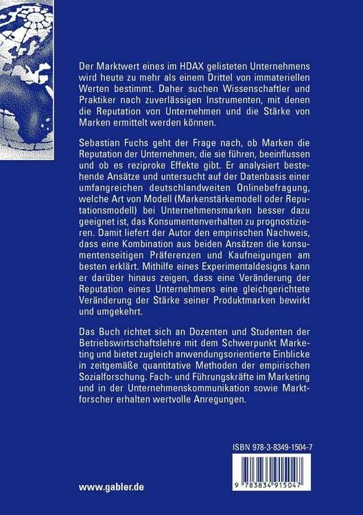 Produktbild: Unternehmensreputation und Markenst&auml;rke