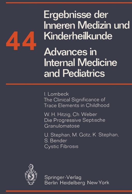 Produktbild: Ergebnisse der Inneren Medizin und Kinderheilkunde/Advances in Internal Medicine and Pediatrics