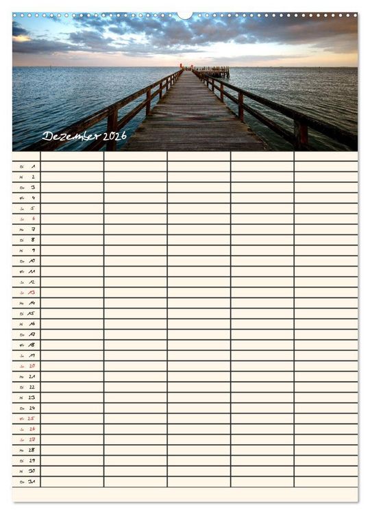 Produktbild: Noch mehr F&ouml;hrweh Familienplaner (hochwertiger Premium Wandkalender 2026 DIN A2 hoch), Kunstdruck in Hochglanz