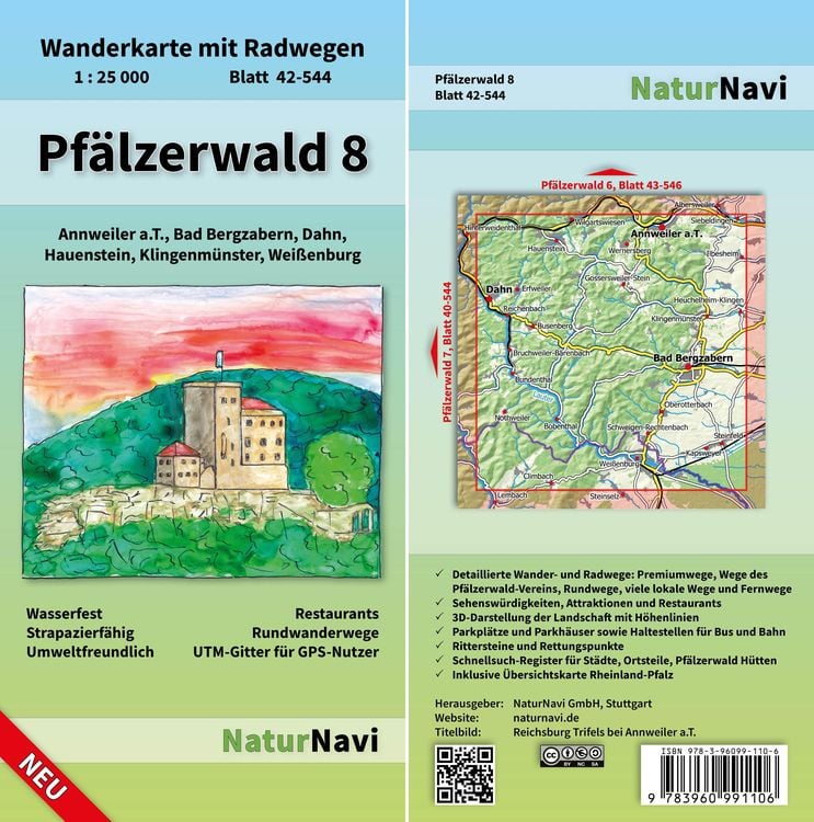 Produktbild: Pf&auml;lzerwald 8. Blatt 42-544, 1 : 25 000