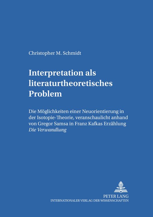 Produktbild: Interpretation als literaturtheoretisches Problem