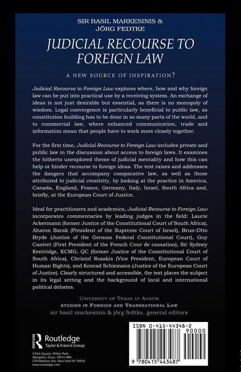 Produktbild: Judicial Recourse to Foreign Law