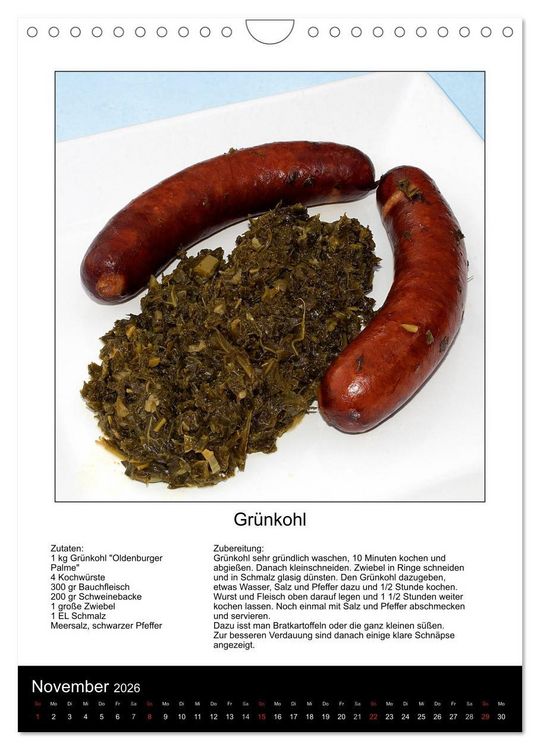 Produktbild: Omas Familienkochkalender (Wandkalender 2026 DIN A4 hoch), CALVENDO Monatskalender