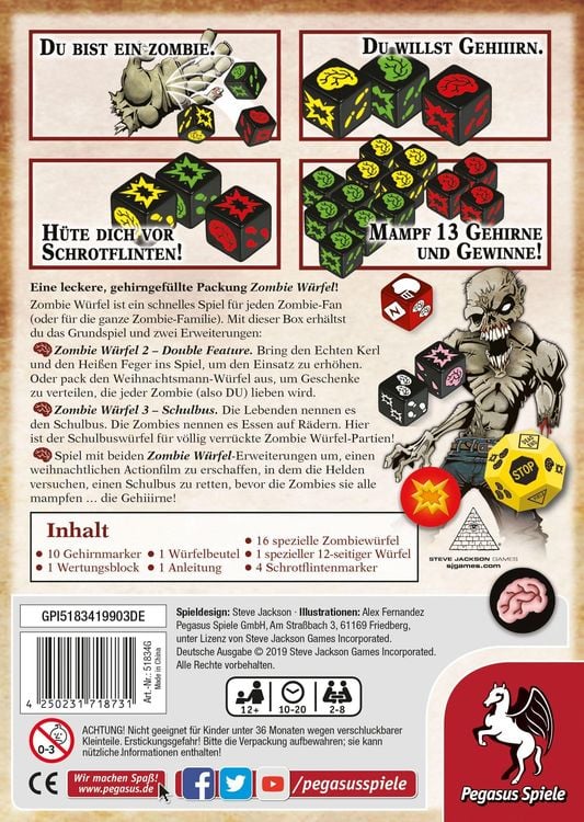 Produktbild: Pegasus - Zombie Würfel Horde Edition