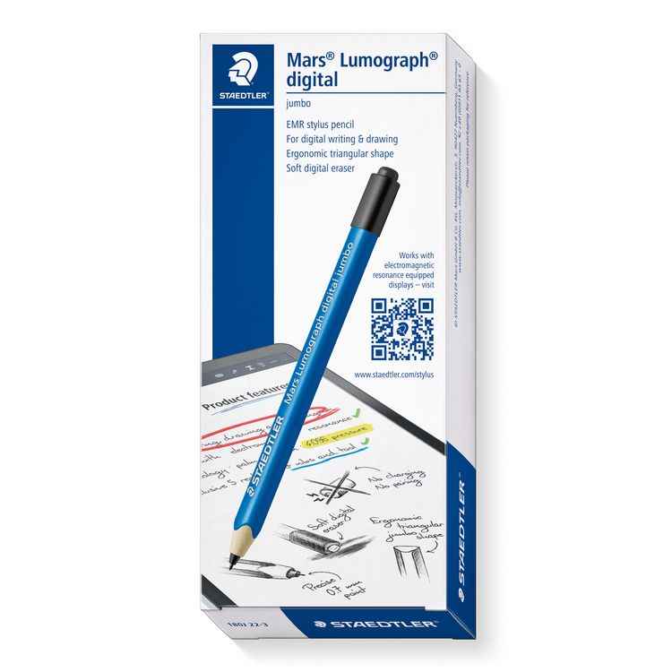 Produktbild: STAEDTLER Digitalstift Mars Lumograph digital jumbo 180J 22 Stylus, 5 Ersatzspitzen und Werkzeug