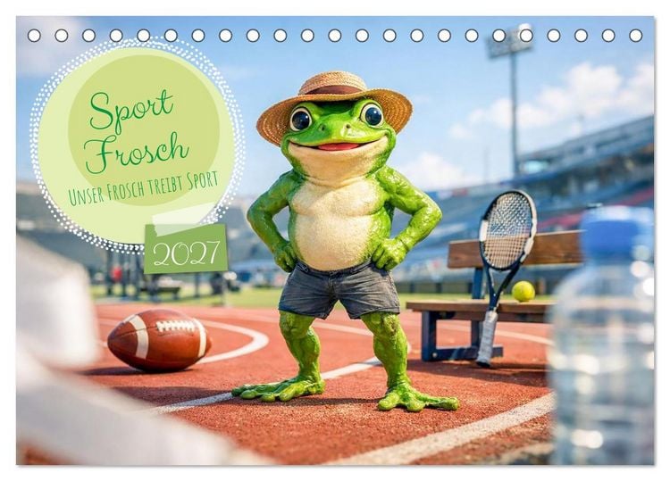 Produktbild: Sportfrosch (Tischkalender 2027 DIN A5 quer), CALVENDO Monatskalender