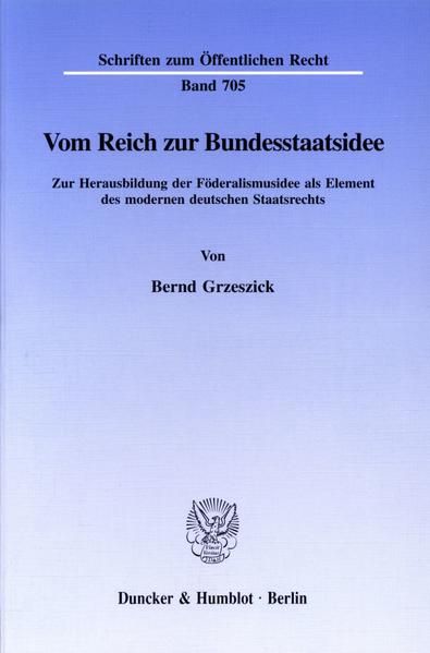 Produktbild: Vom Reich zur Bundesstaatsidee.
