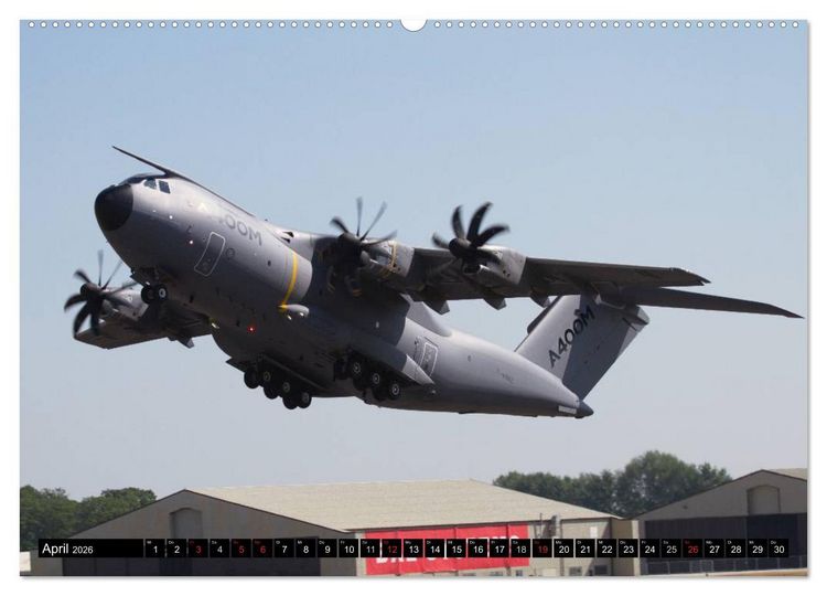 Produktbild: Augenblicke in der Luft: Airbus A400M (hochwertiger Premium Wandkalender 2026 DIN A2 quer), Kunstdruck in Hochglanz